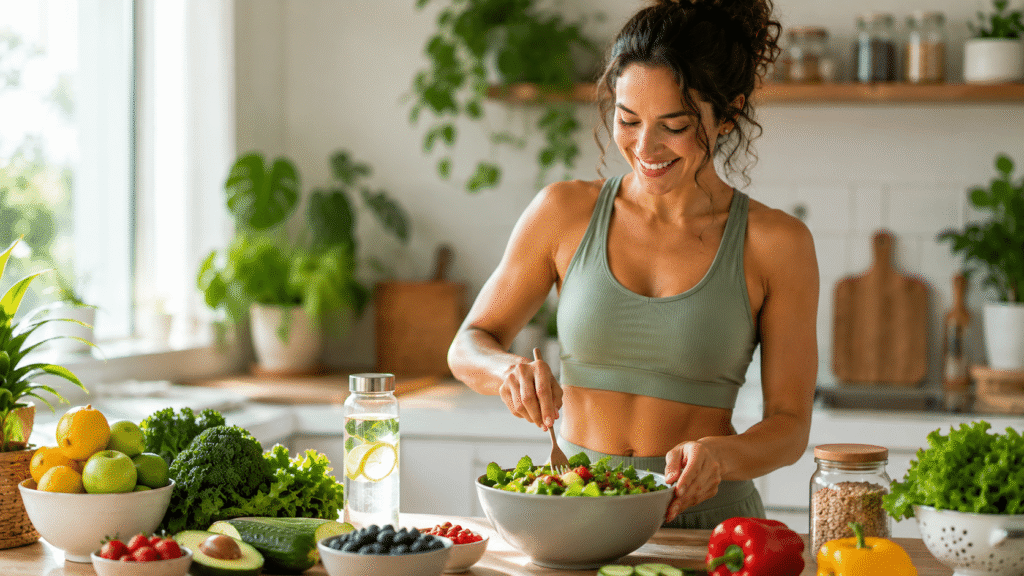 Pessoas praticando exercícios físicos para redução de gordura abdominal